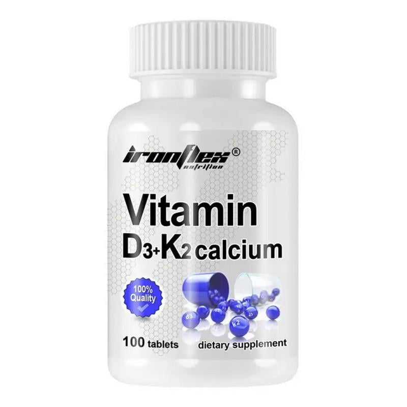 Кальций и витамин Д3 IronFlex Vitamin D3 + K2 Calcium 100 табл. (20000-01)