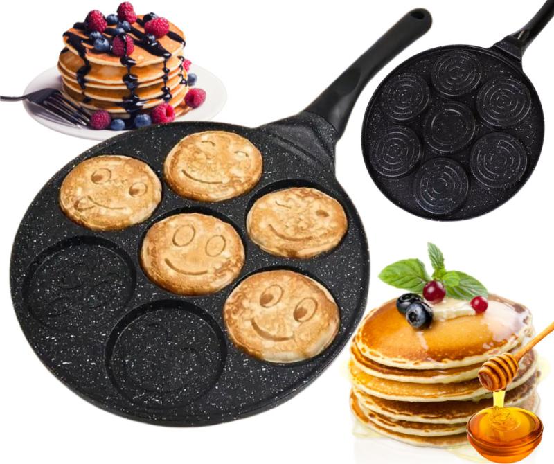 Сковорода Kamille улыбка для оладий с антипригарным покрытием без индукции 26 см - фото 2