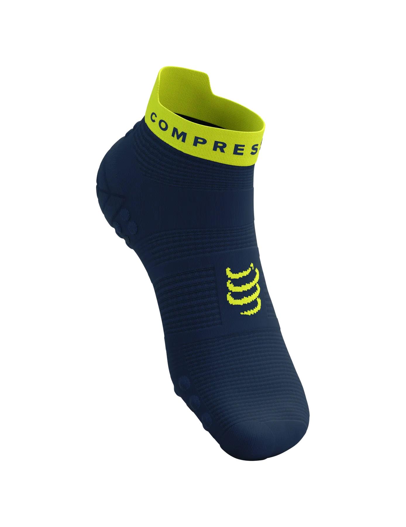 Шкарпетки Compressport Pro Racing Socks V4.0 Run low T2 Blues/Green Sheen (2b043635) - фото 2