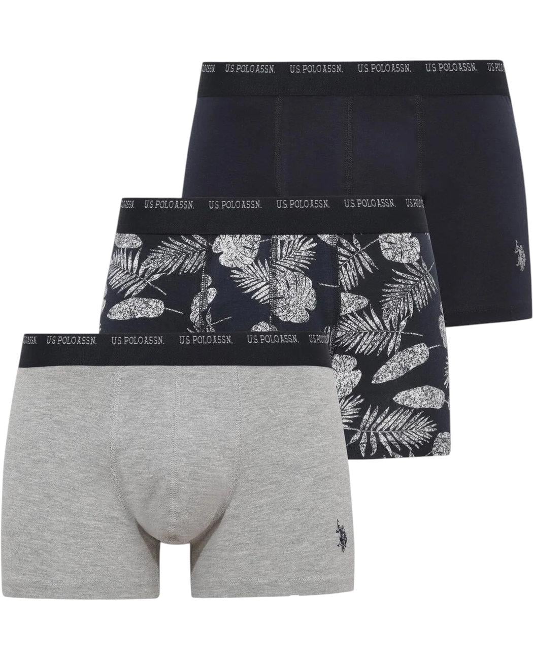 Набор трусов-боксеров мужских US Polo ASSN 80536NGN 3 шт. 2XL Разноцветный (8680557444056)