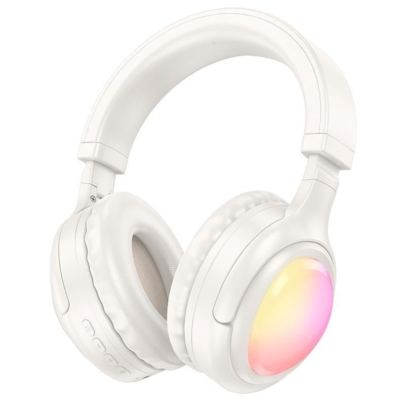 Наушники Hoco Focus W48 с RGB подсветкой Белый (599360)