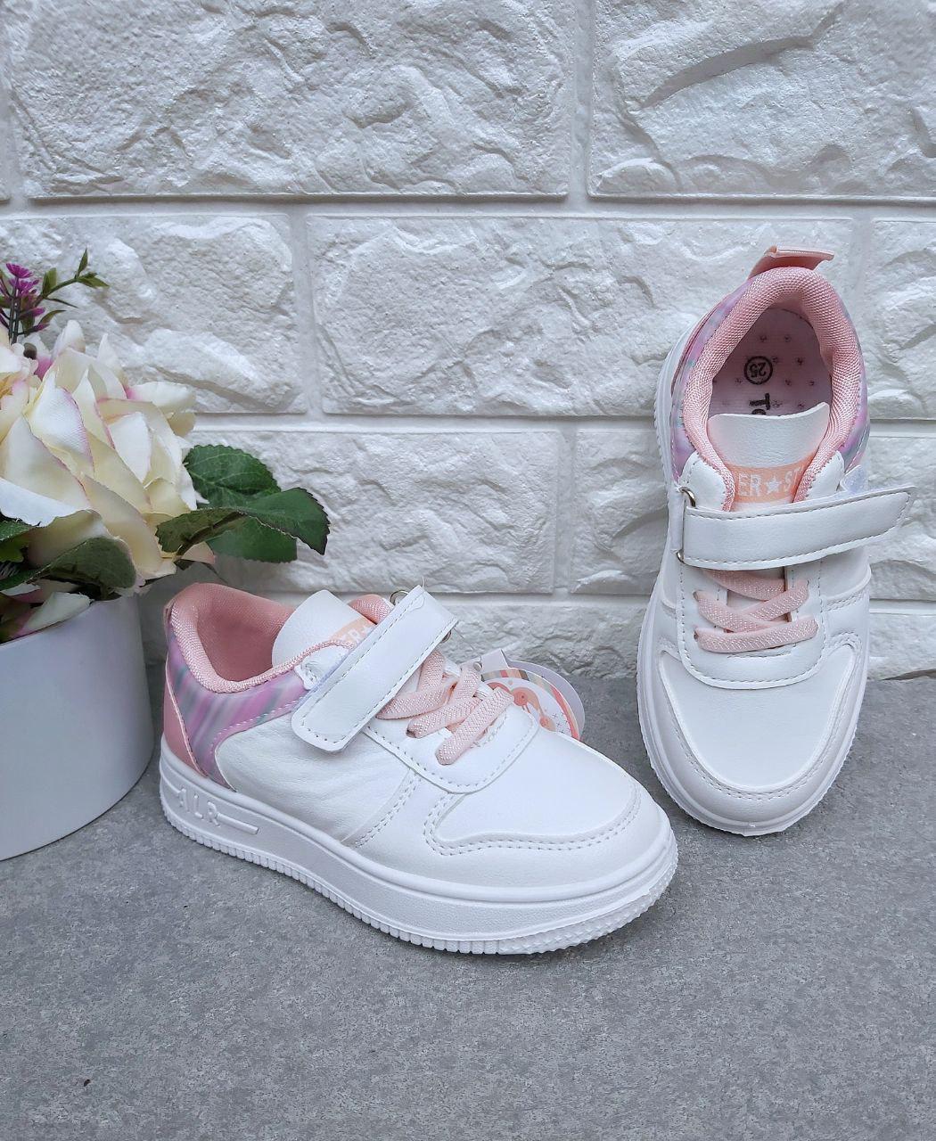 Кросівки для дівчинки ТОМ.М 1125 р. 27 17,5 см Біло-рожевий (1125-2)