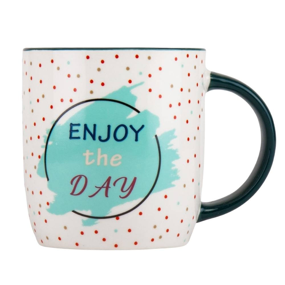 Набор кружек керамических Elisey "Enjoy the day" 350 мл 4 шт. Белый 5 (9071-002)