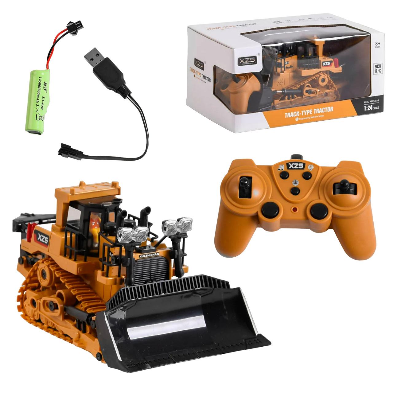 Спецтехника на радиоуправлении Бульдозер аккумулятор свет фар звуки техники 37V Yellow (106649) - фото 2 Спецтехника на радиоуправлении Бульдозер аккумулятор свет фар звуки техники 37V Yellow (106649) - фото 2