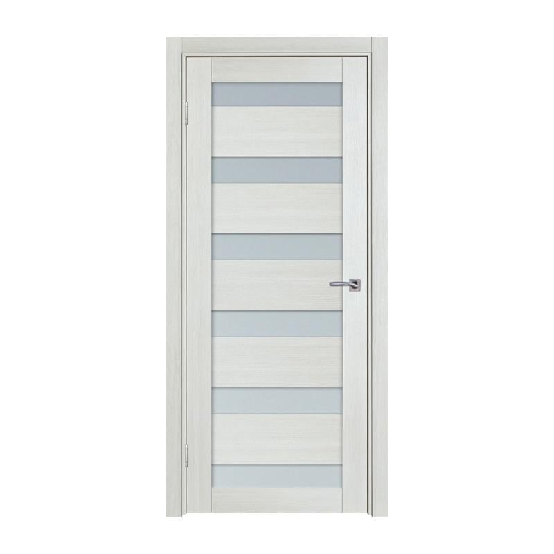 Дверное полотно TD ТД-400 L МДФ 2000х400 мм Дуб беленый/Белое стекло (5360219)