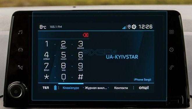 Стекло защитное Pixsel гибридный глянец на монитор Peugeot RIFTER 9,4“ 2018
