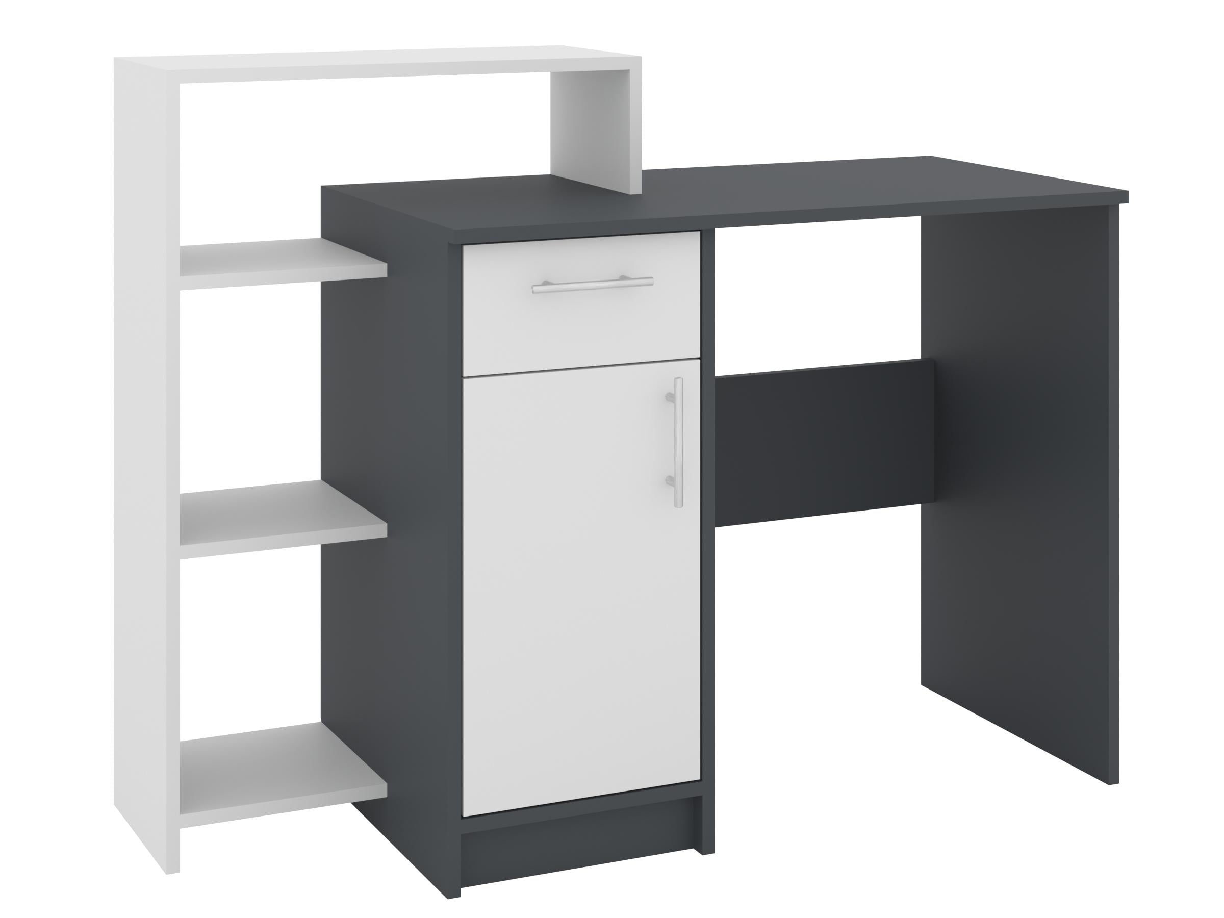 Письменный стол PEHOTIN Кредо 116,6х47х75/92 см Антрацит/Белый (PN-101424) Письменный стол PEHOTIN Кредо 116,6х47х75/92 см Антрацит/Белый (PN-101424)