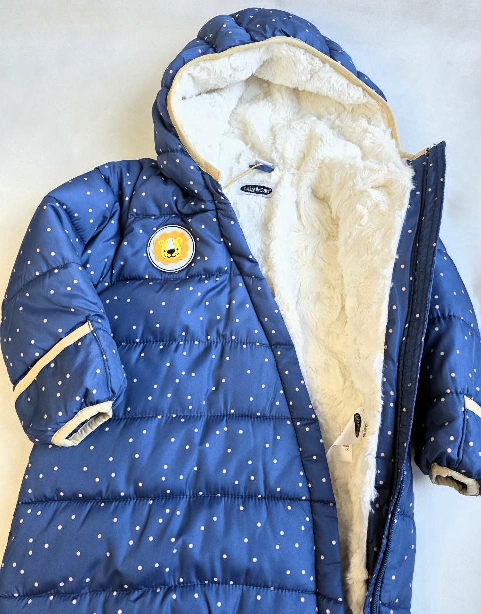 Комбінезон для хлопчиків зимовий Lily&Dan на хутрі 74-80 см (480576) - фото 4