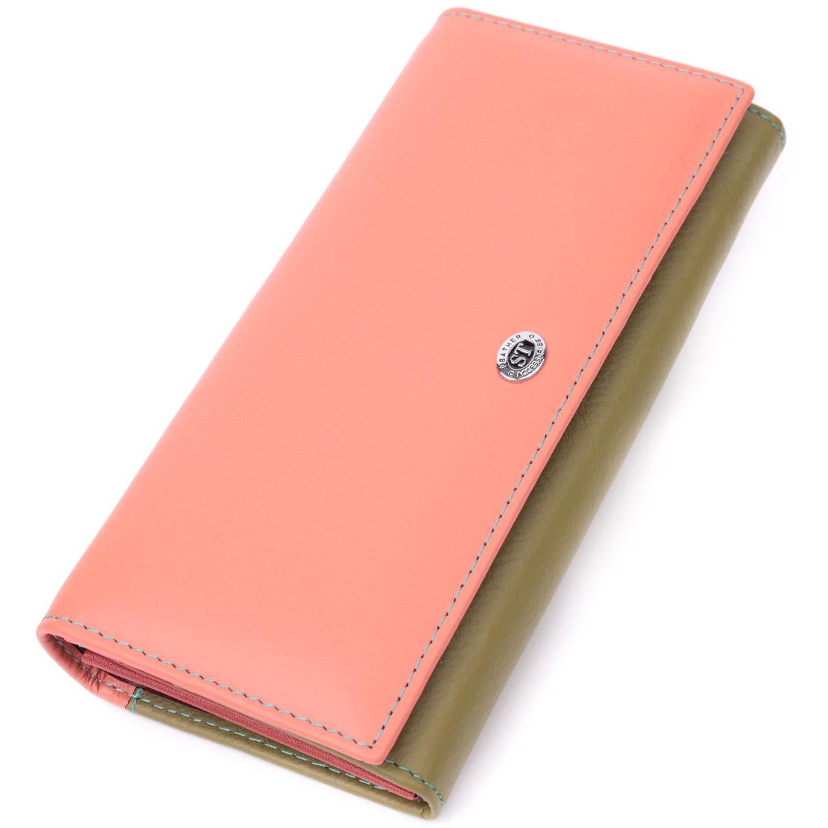 Кошелек женский ST Leather 22520 из натуральной кожи Разноцветный (168-136-22520) Кошелек женский ST Leather 22520 из натуральной кожи Разноцветный (168-136-22520)