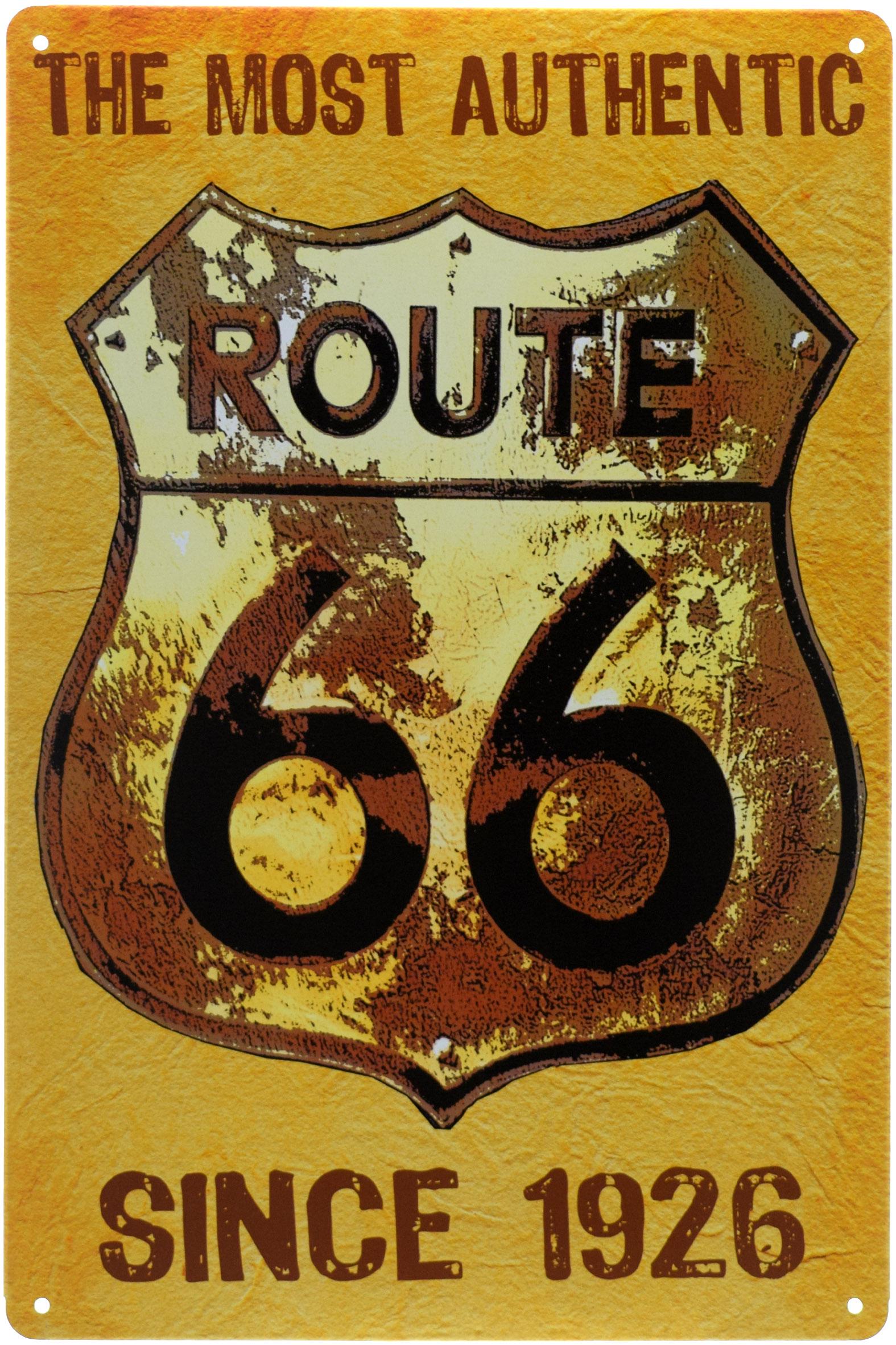 Табличка металева Самому Автентичного Маршруту В Світі З 1926 Route 66 20x30 см