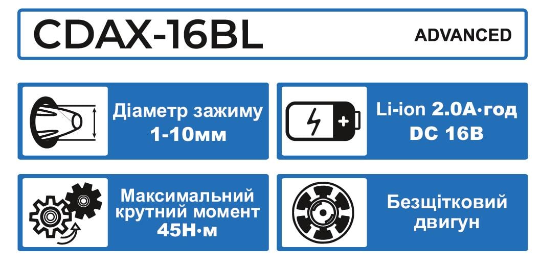 Шуруповерт аккумуляторный бесщеточный Zegor CDAX-16BL/16В/45 Нм/две скорости/2 батареи 16 В 2 Ач/реверс/подсветка/кейс - фото 14 Шуруповерт аккумуляторный бесщеточный Zegor CDAX-16BL/16В/45 Нм/две скорости/2 батареи 16 В 2 Ач/реверс/подсветка/кейс - фото 14
