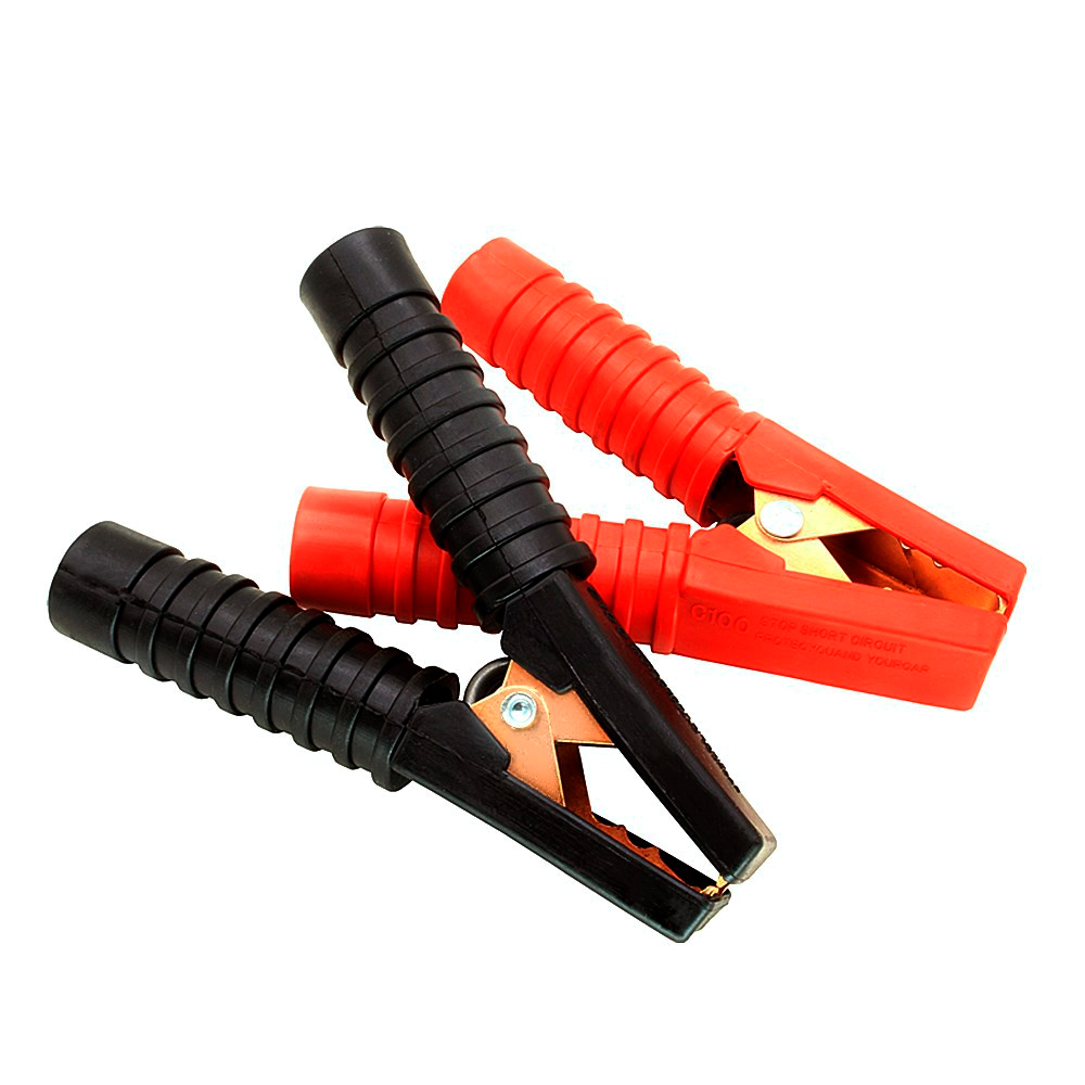 Набор зажимов аккумуляторных Merlion крокодилы 200А 140 мм Черный/Красный (26483542)