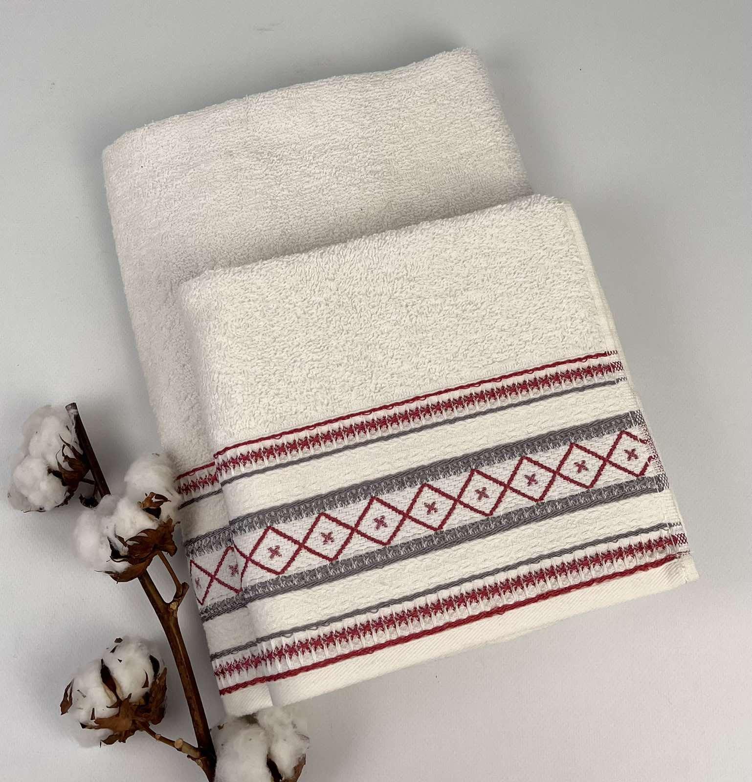 Набор полотенец Altinbasak Pera Line 2 шт. Белый (CN28607)