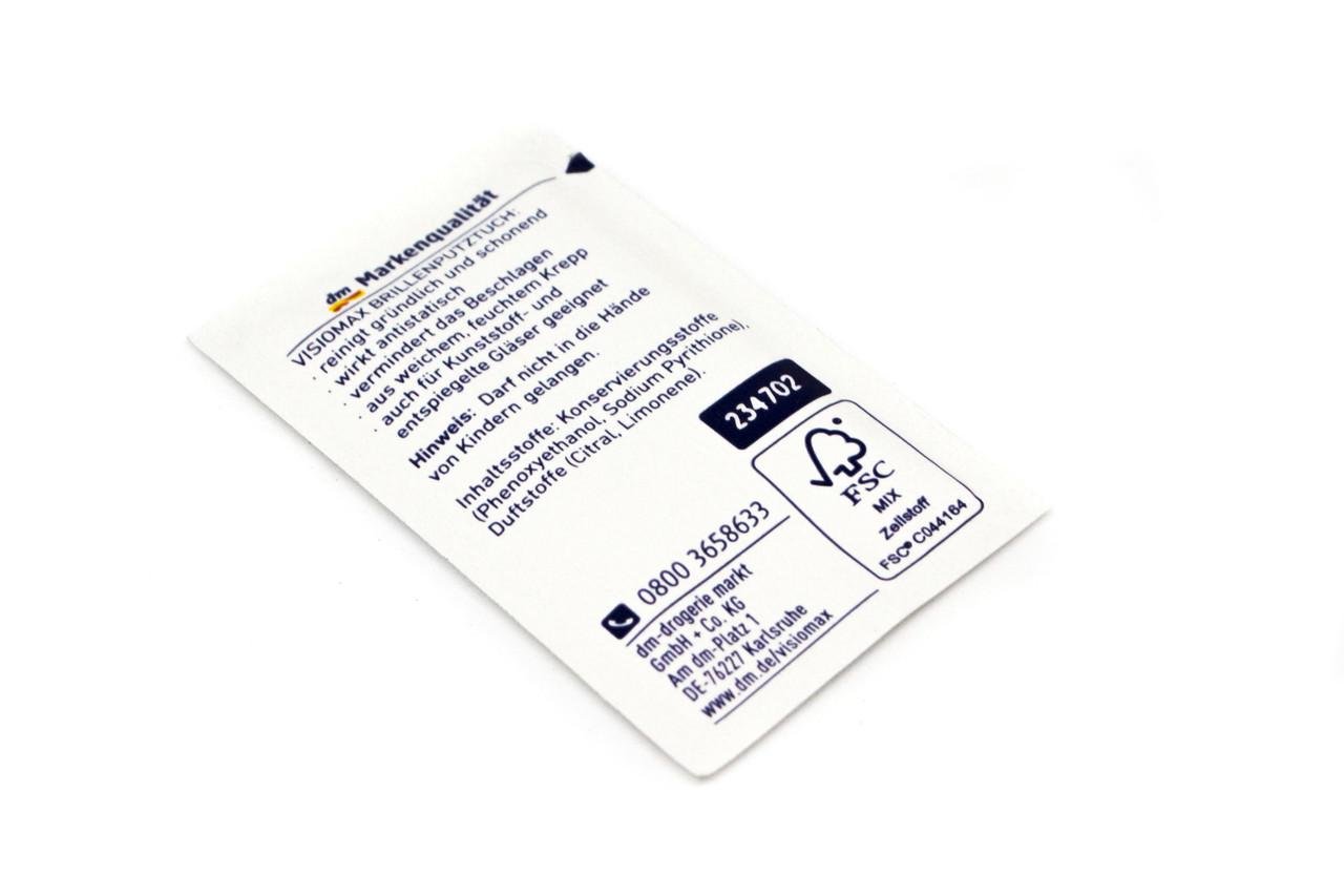 Салфетки влажные для очистки очков Visiomax (69962350965857) - фото 2