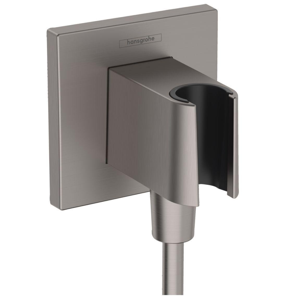 Шланговое подключение Hansgrohe FixFit Porter E с держателем Brushed Black Chrome (26889340)