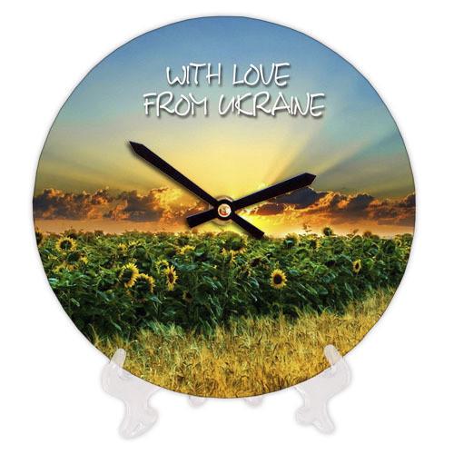 Часы настенные круглые Presentville Подсолнухи 18 см (CH18 P UKR002)