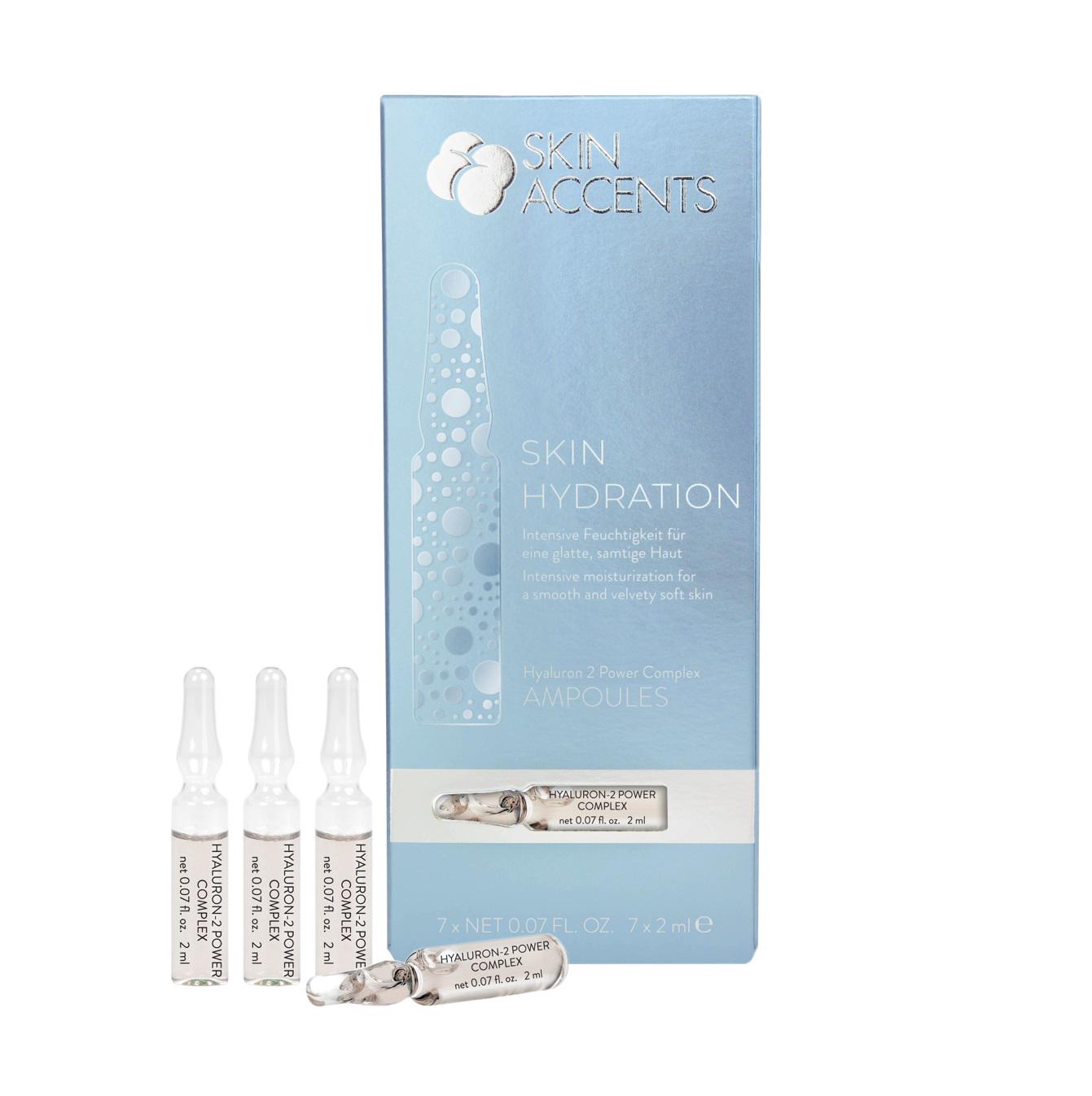 Концентрат гиалуроновой кислоты увлажняющий Inspira:cosmetics Hyaluron 2 Power Complex Skin Accents 7 шт. 2 мл (4251059301662)