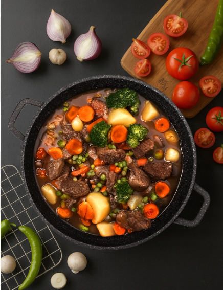 Каструля Kamille з литого алюмінію з кришкою та антипригарним покриттям 18,5 л (4483) - фото 5 Каструля Kamille з литого алюмінію з кришкою та антипригарним покриттям 18,5 л (4483) - фото 5