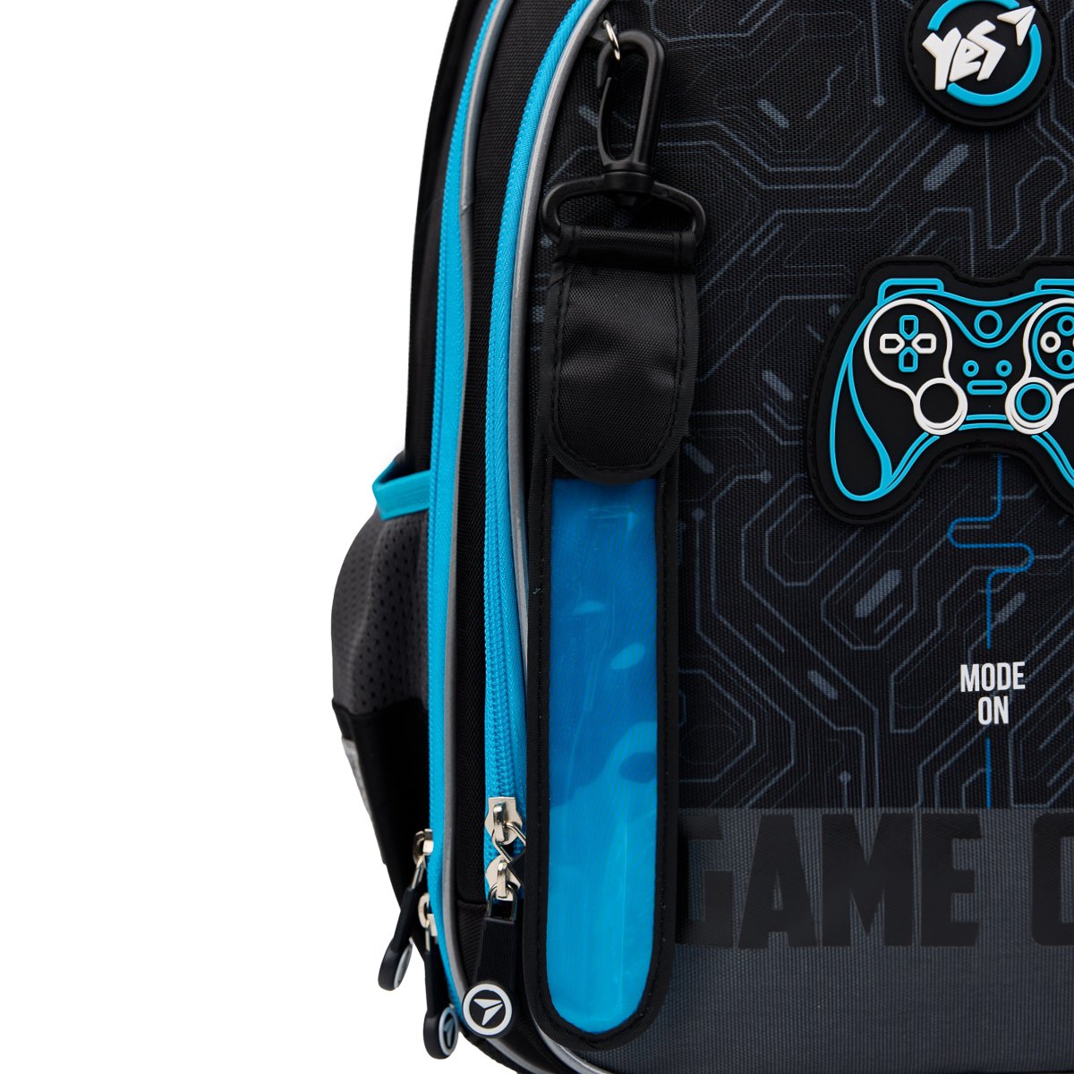 Рюкзак школьный YES S-111 Game On! Серый 38х29х18 см Черно-голубой (550107) - фото 9 Рюкзак школьный YES S-111 Game On! Серый 38х29х18 см Черно-голубой (550107) - фото 9