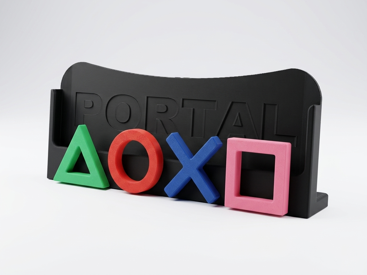 Держатель/Подставка для Playstation Portal PLAY ICONS Черный (0627)