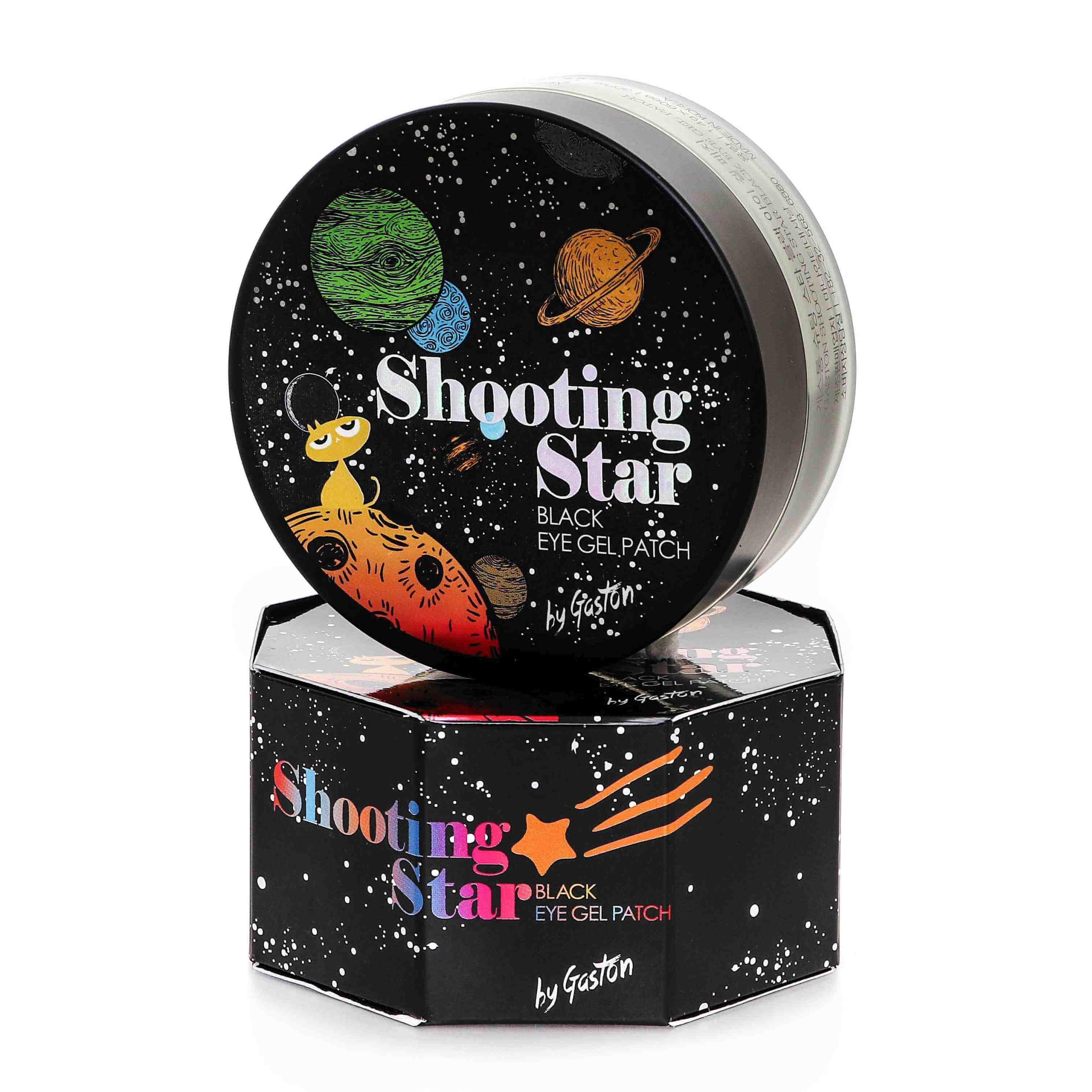 Патчи черные гидрогелевые для глаз Shooting Star Black Eye Gel Patch Gaston 60 шт (8806135249022)