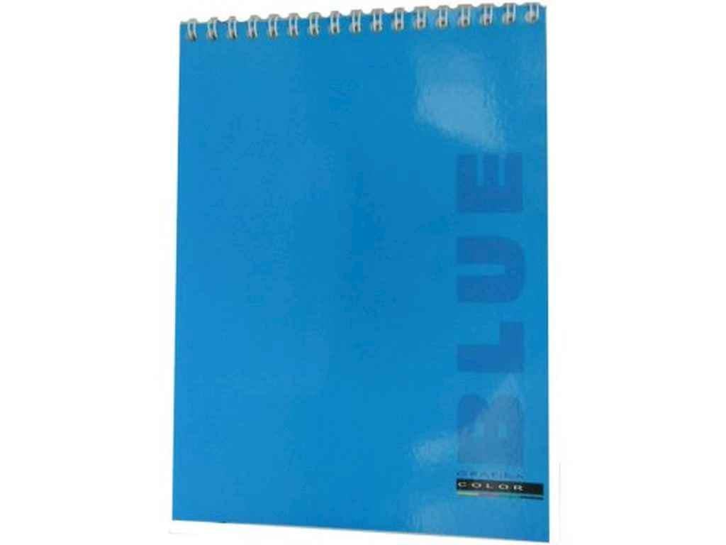 Блокнот ОФОРТ А6 48 л. COLOR на спирали Синий (В248-001)