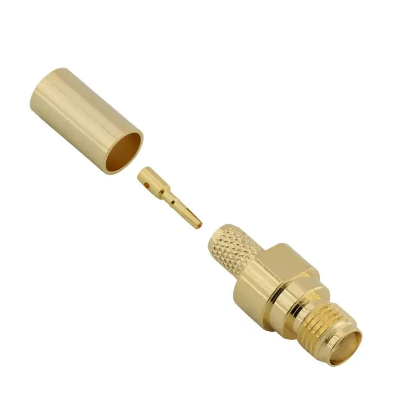 Роз'єм гніздовий високоточний Leno RF RP-SMA для кабелю RG223 1 шт. Золотий (000049089_2) - фото 2 Роз'єм гніздовий високоточний Leno RF RP-SMA для кабелю RG223 1 шт. Золотий (000049089_2) - фото 2