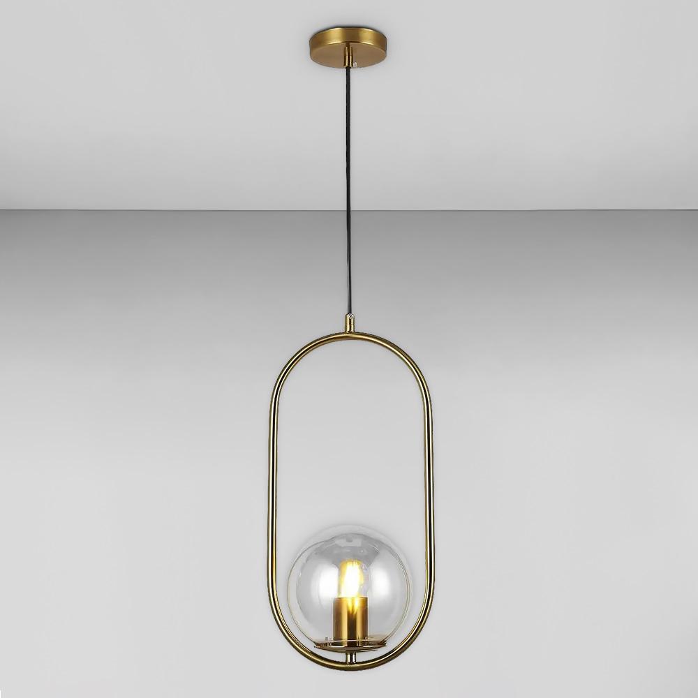 Люстра підвісна куля Light House LS-17190-1 BRZ/CL Бронзовий/Прозорий 