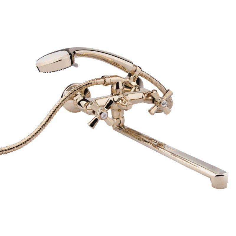 Смеситель для ванны Q-tap Liberty ORO 140 латунь Золотой (QTLIBORO140)