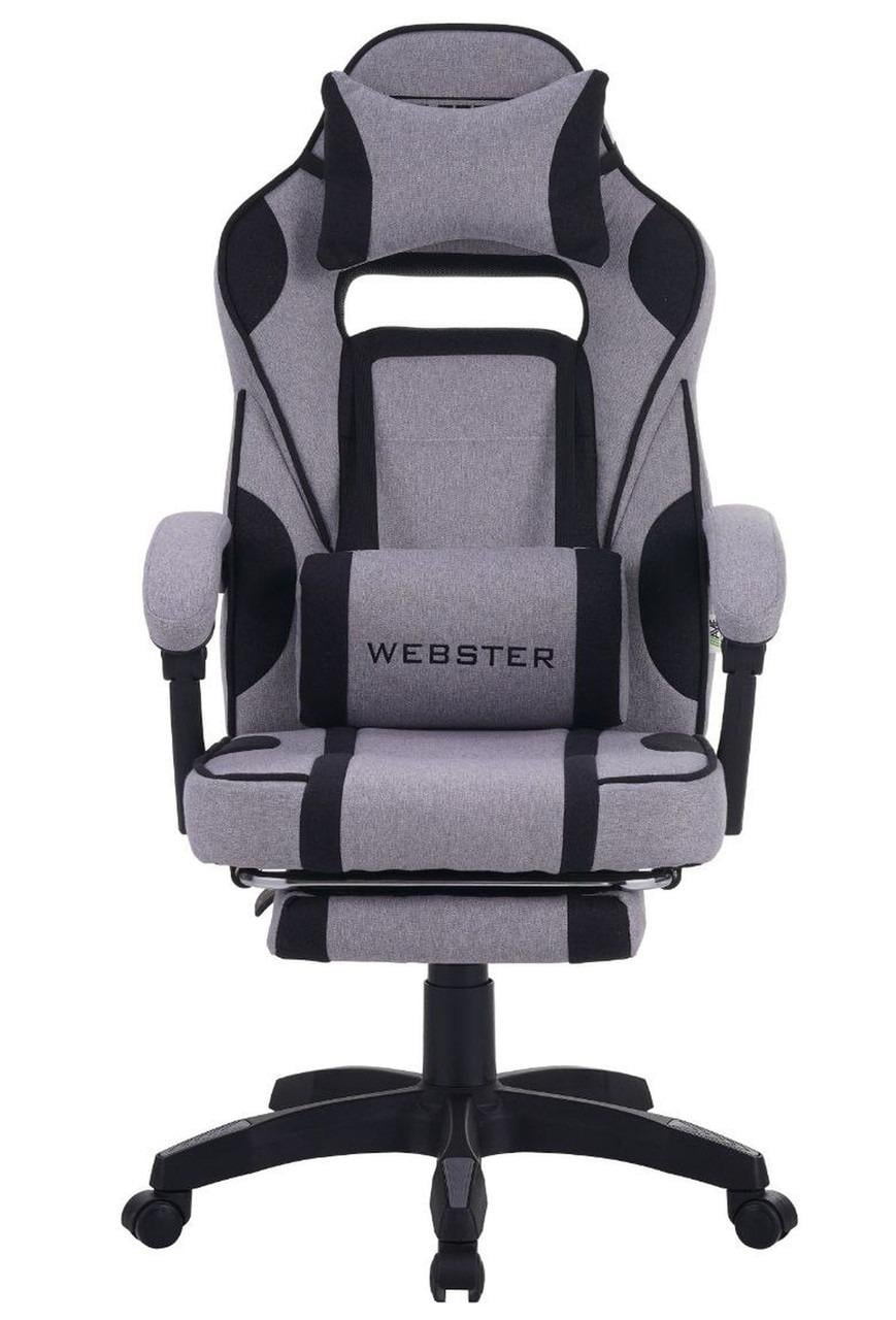 Крісло геймерське VR Racer Textile Webster Сірий/Чорний