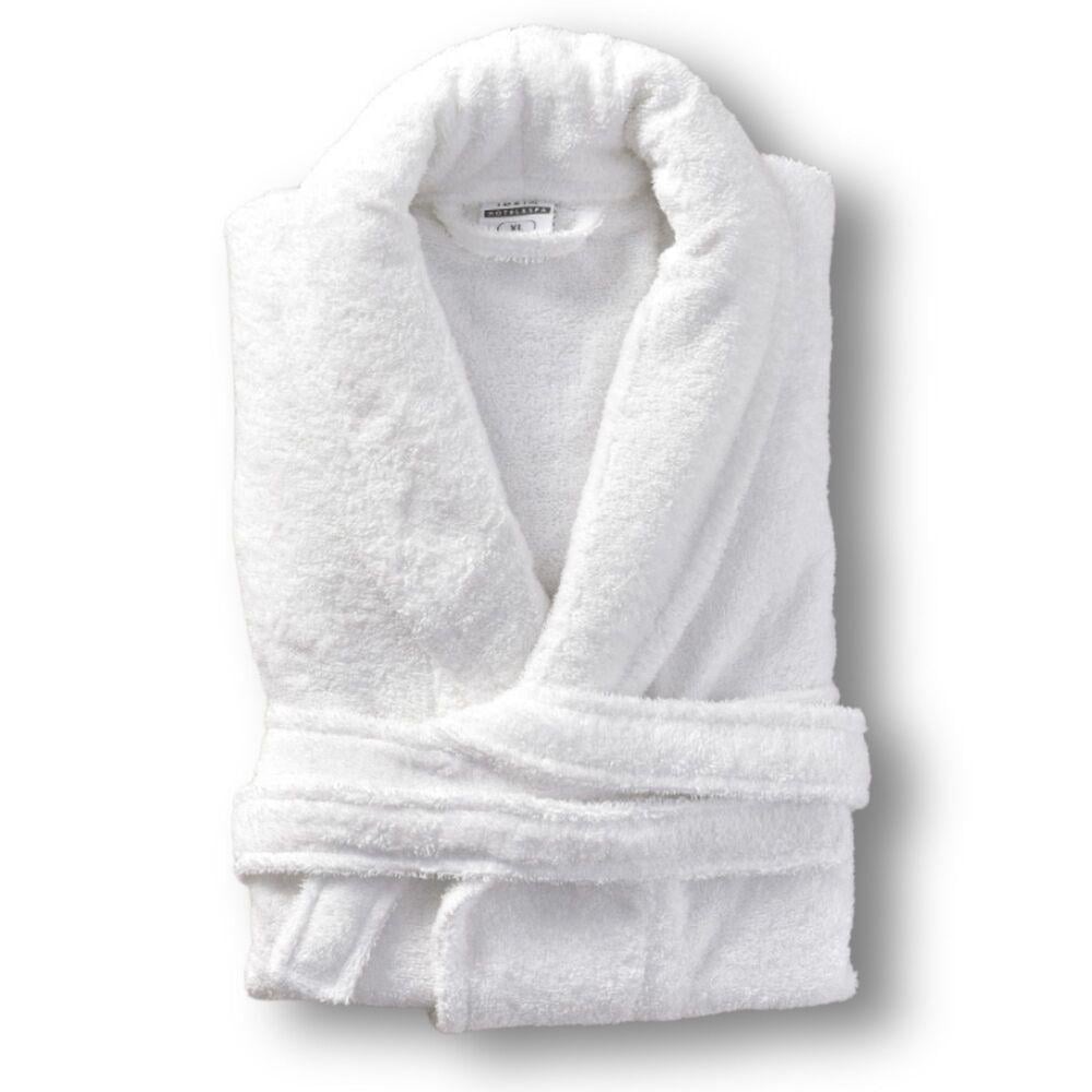 Халат с шалевым воротником махровый 400 г/м XXL Белый (26044)