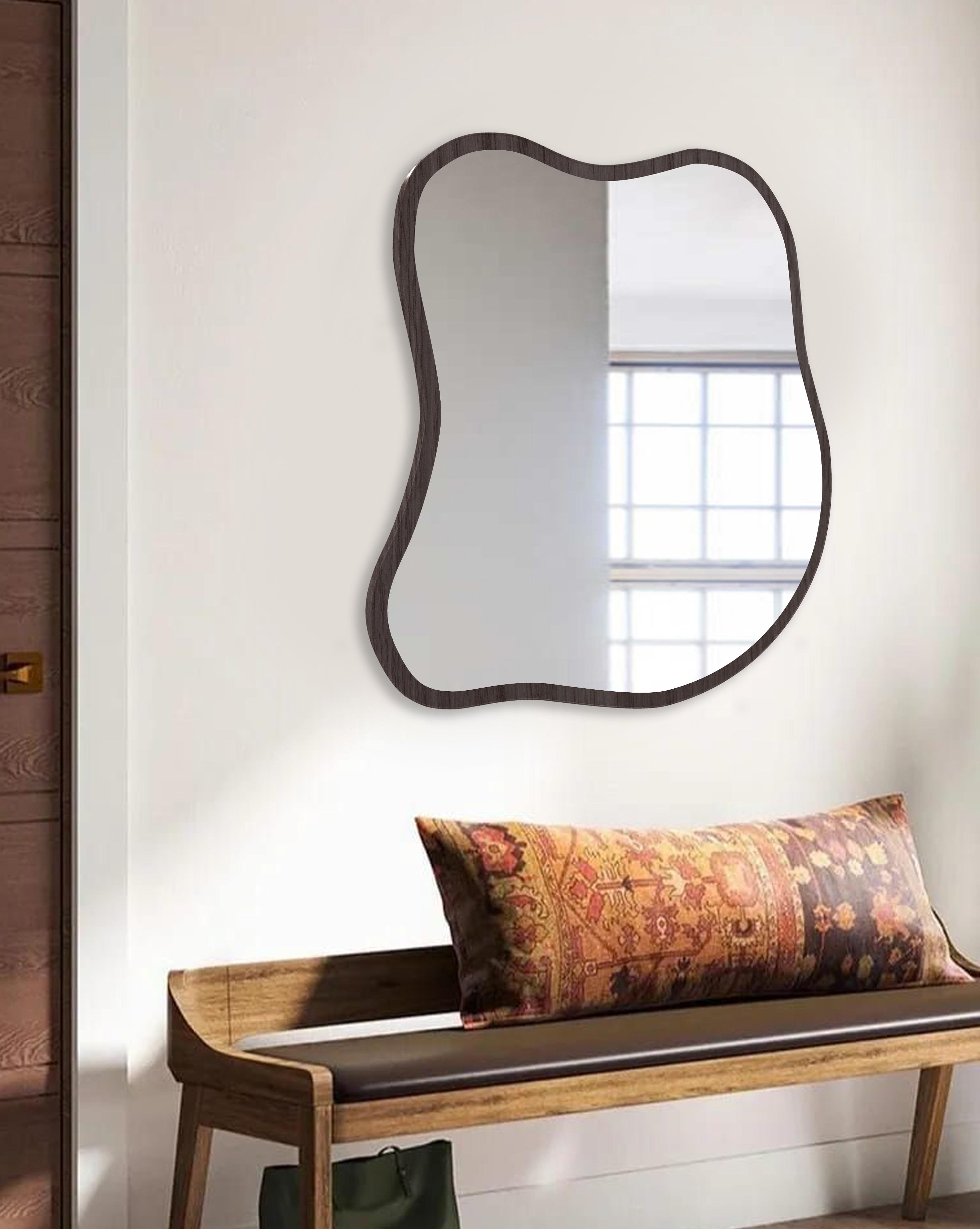 Зеркало настенное на основе из ДСП 100 см Венге магия