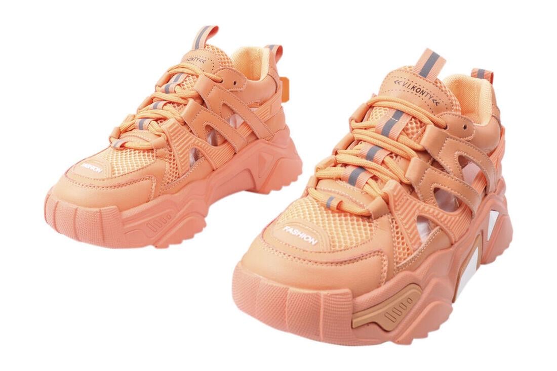 Кросівки жіночі Vikonty зі шкіри на низькому ходу на шнурівці р. 37 Помаранчевий (258-21LK) - фото 5 Кросівки жіночі Vikonty зі шкіри на низькому ходу на шнурівці р. 37 Помаранчевий (258-21LK) - фото 5