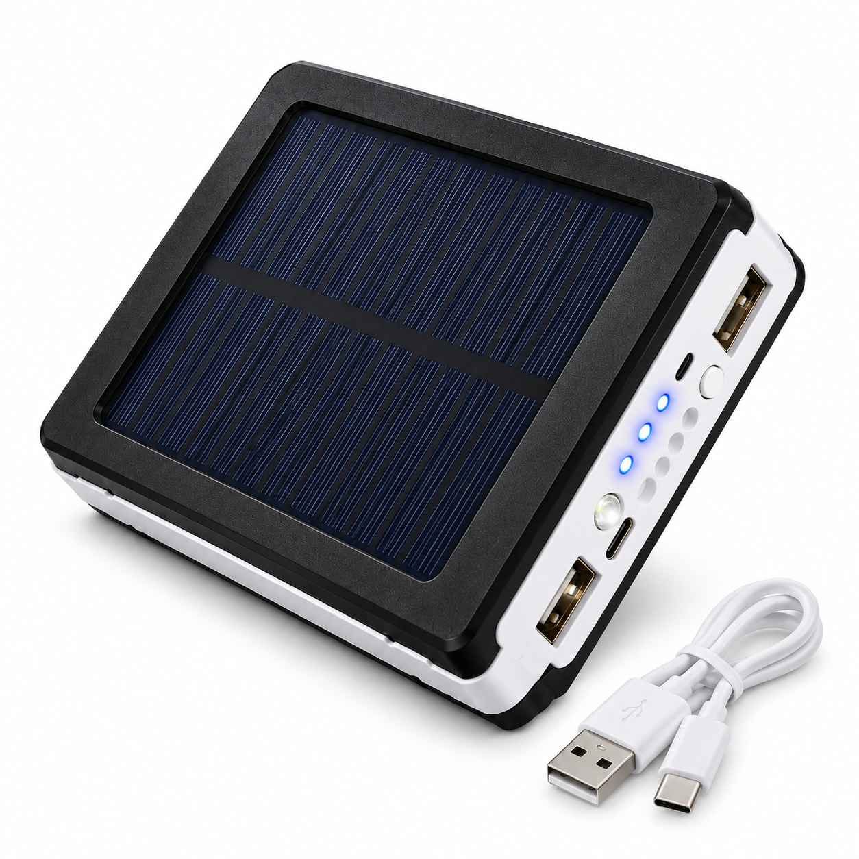 Повербанк солнечный UN-3102 Solar 40000 мАч с LED-фонарем для телефона/планшета/путешествий (2018186)
