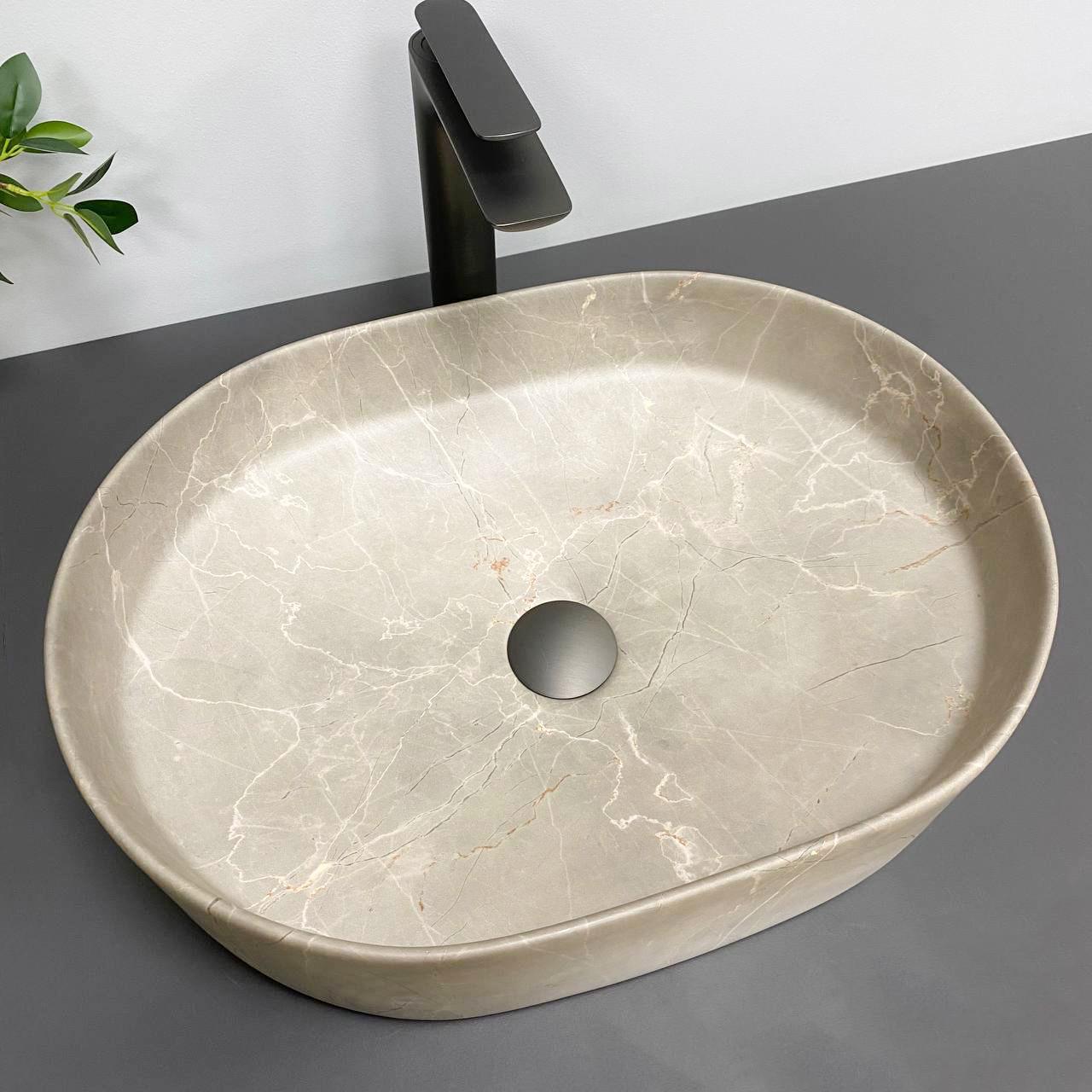 Умывальник накладной VBI VERONA 50 Beige Stone Matt (2810372611)