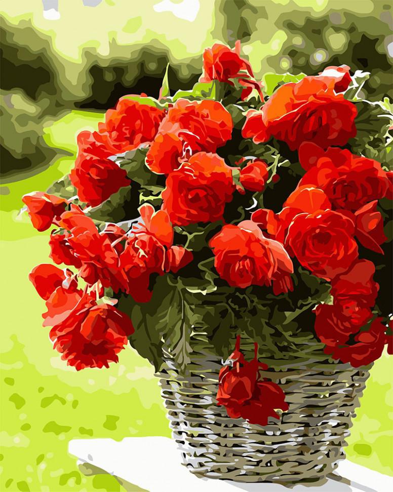 Картина за номерами Ідейка "Подарунок у кошику" 40х50 см (KH3078)