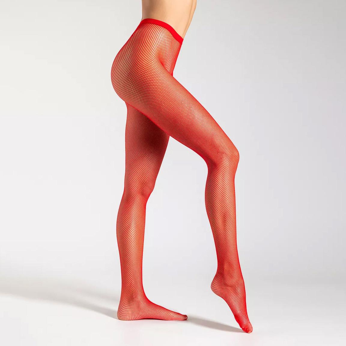 Колготы высокая талия мелкая сетка One Size Красный (1897) Колготы высокая талия мелкая сетка One Size Красный (1897)