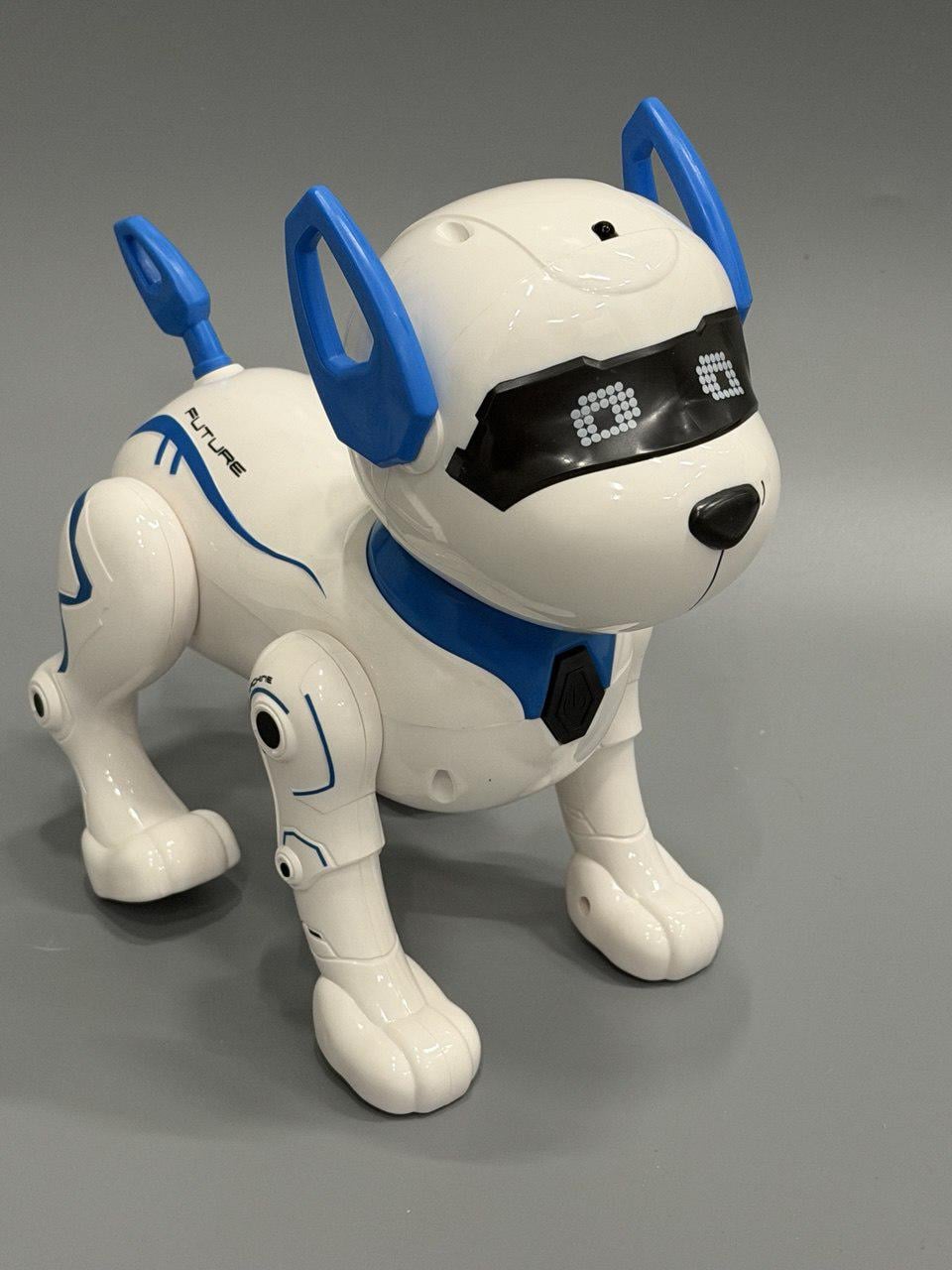 Собака-робот ИК-пульт сенсорные датчики Белый с синим (9901)