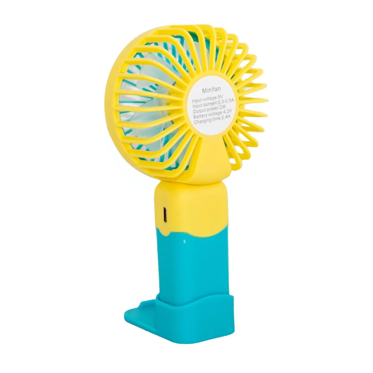 Вентилятор акумуляторний JX-991 USB з тримачем для смартфону 2 Вт Синій (ML-04461) - фото 2 Вентилятор акумуляторний JX-991 USB з тримачем для смартфону 2 Вт Синій (ML-04461) - фото 2