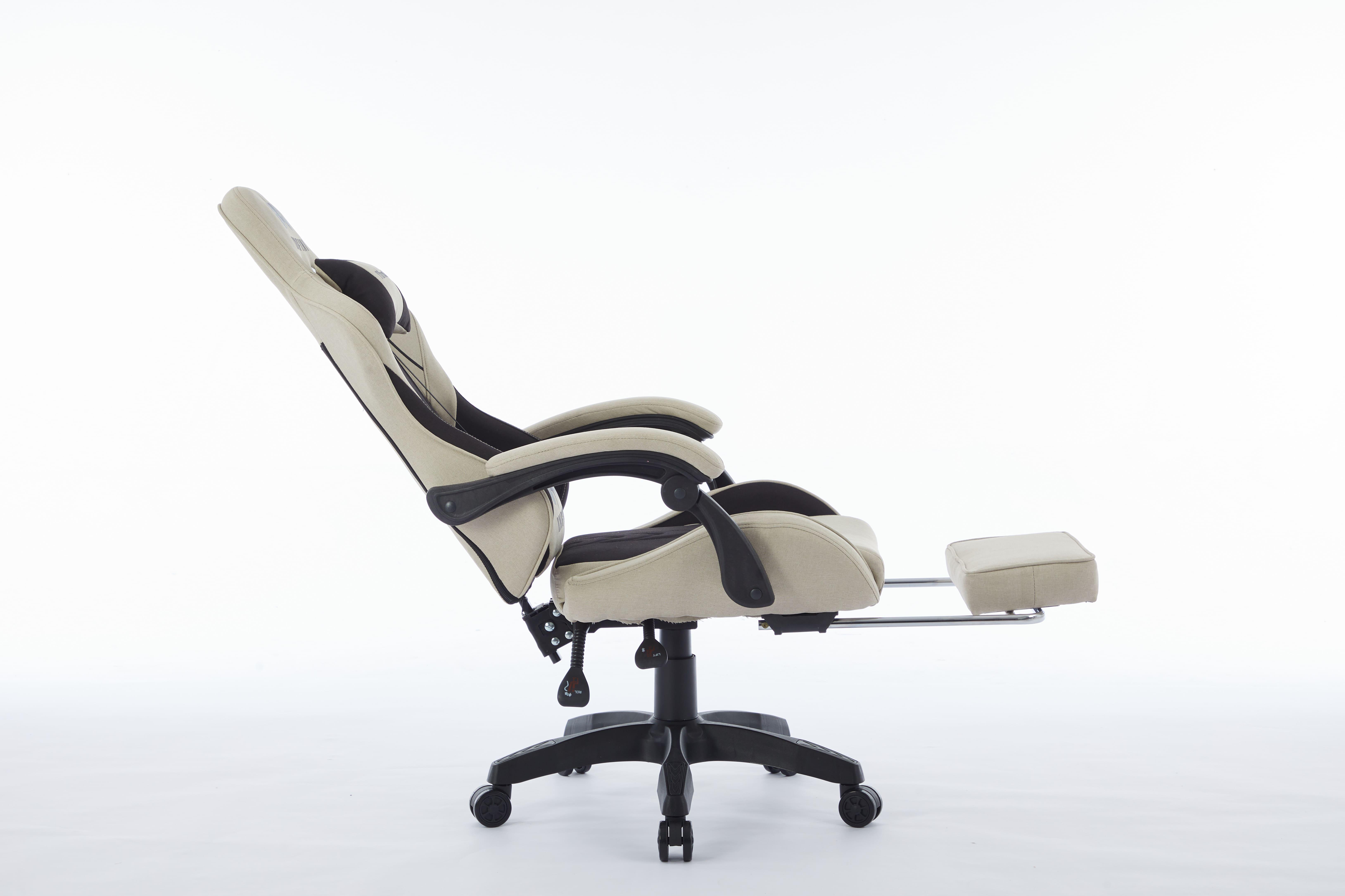 Комп'ютерне крісло з тканини INFINI ThrustX Бежевий/Чорний (23505655) - фото 5