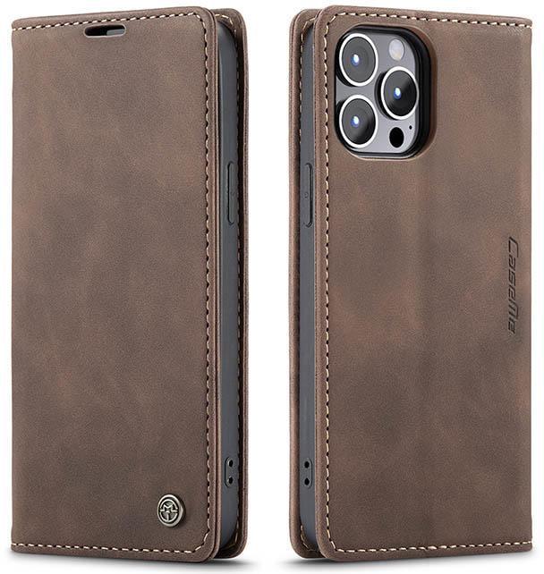 Чехол книжка с магнитом CaseMe для iPhone 13 Pro Max Dark Brown (23999-05)