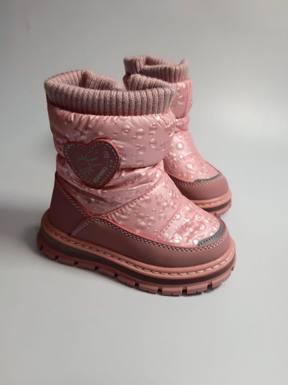 Ботинки зимние Apawwa для девочки р. 22 14,7 см Розовый (6915-1 pink)