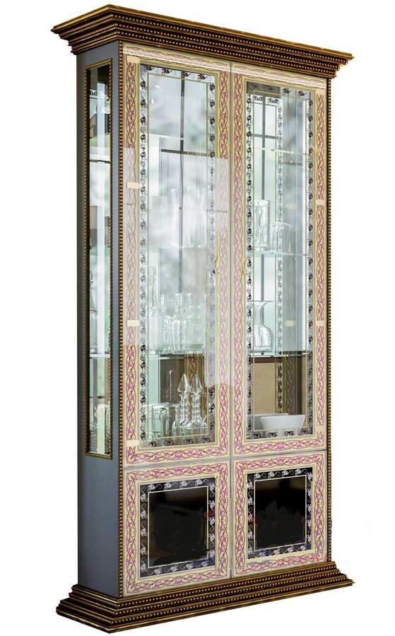 Витрина для кабинета Світ Меблів Беладжио 2д 2270х455х1200 мм Черный (6636)