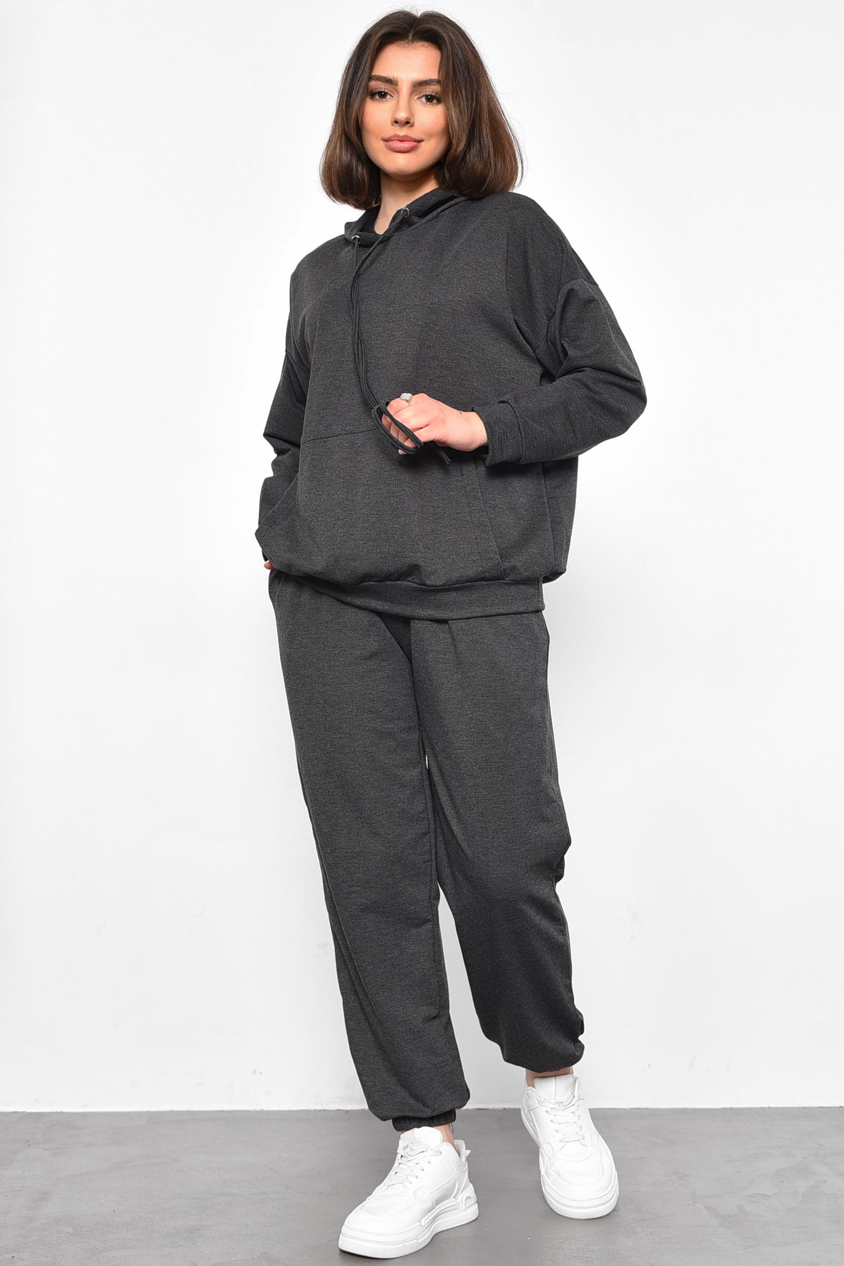 Спортивний костюм жіночий XL-XXL Графітовий (177506)