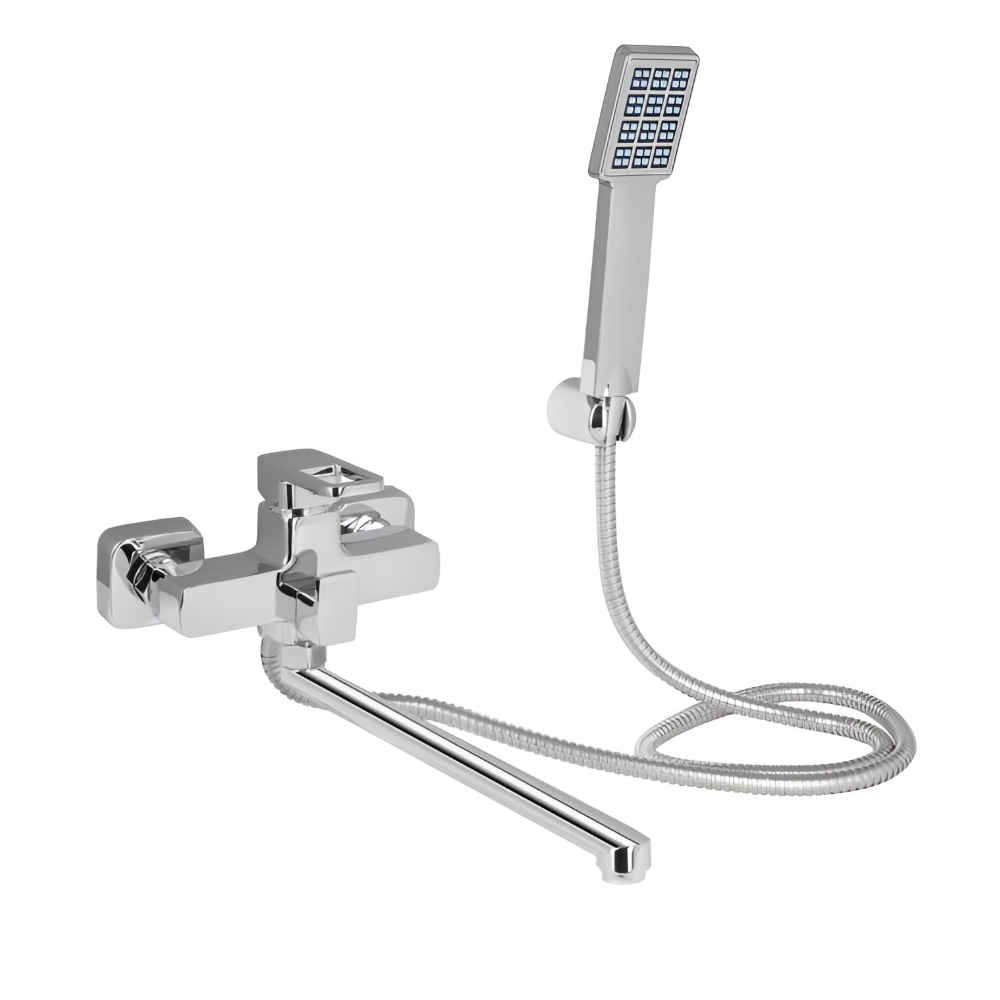 Смеситель для ванны Lidz Wawel 005 однорычажный с ручной воронкой Хром (LDWAW005CRM45389)