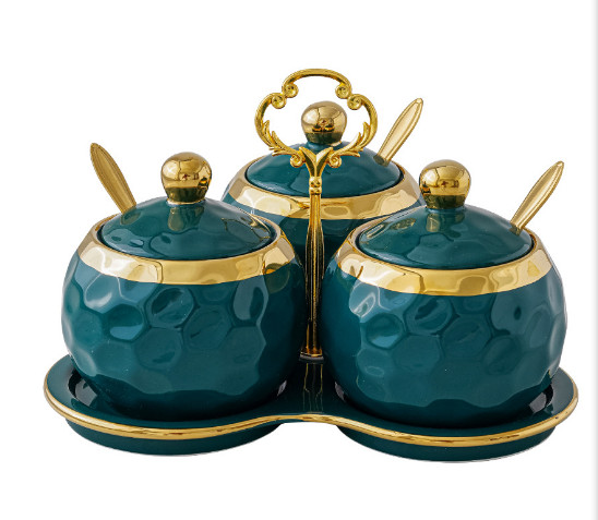 Набір банок на підставці для зберігання 6864 7 пр. Зелений (4361024)