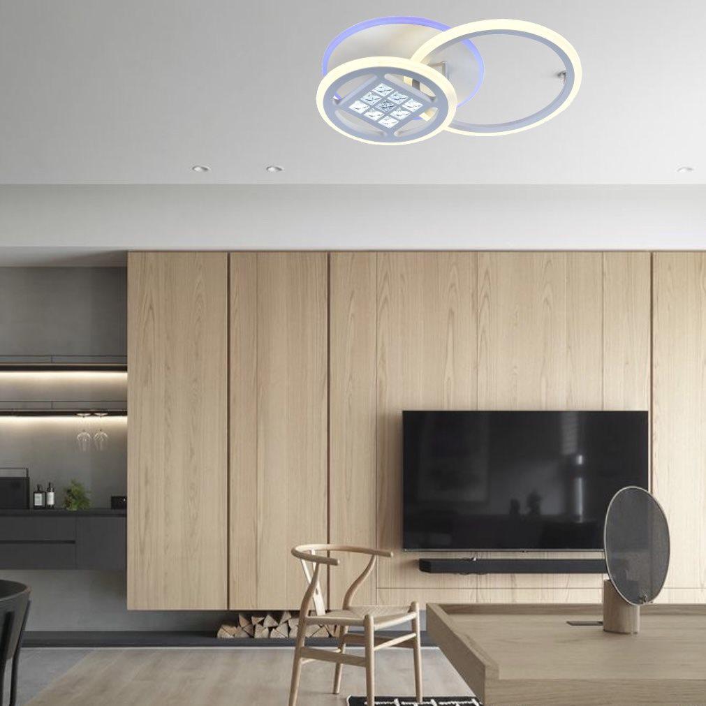 Люстра светодиодная акриловая Sirius LI8860/2B WH RGB 68W+7W