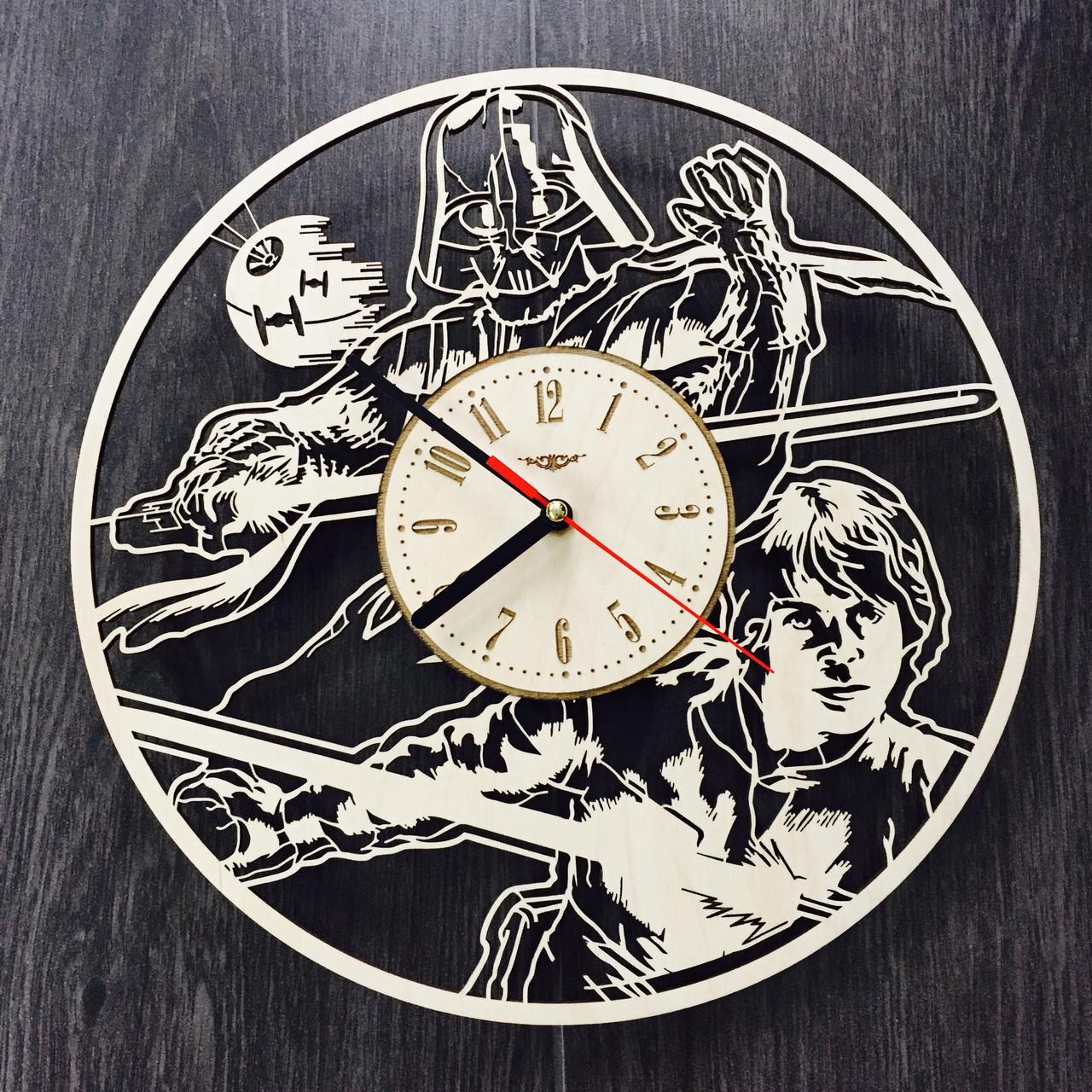 Часы настенные концептуальные деревянные Звездные Войны