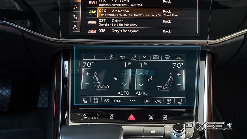 Защитное стекло Pixsel гибридное матовое на климат Audi A8/S8 10,2" 2018-2023