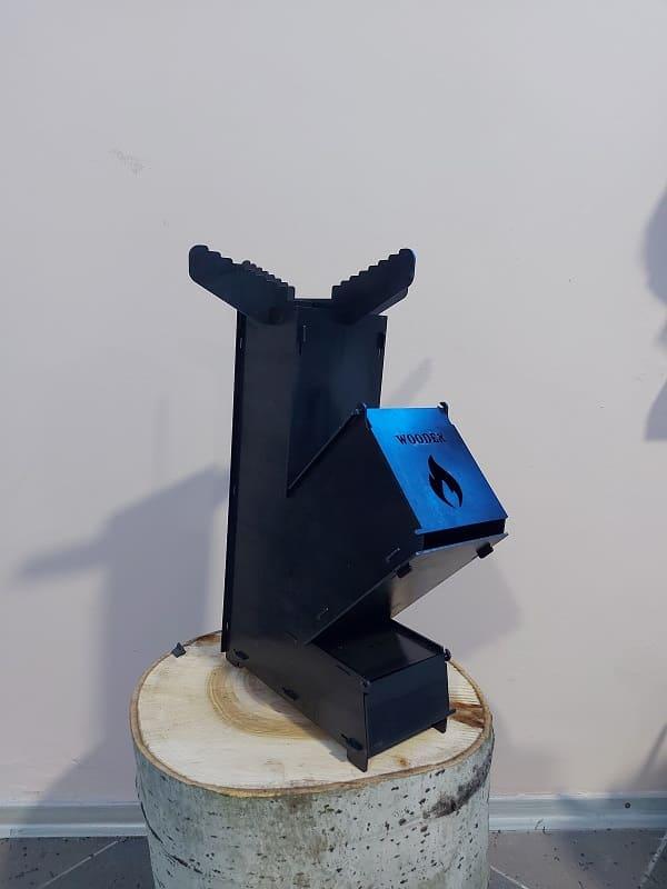 Печь твердотопливная Agros WOODEX-L 390x110x220 мм Черный - фото 2